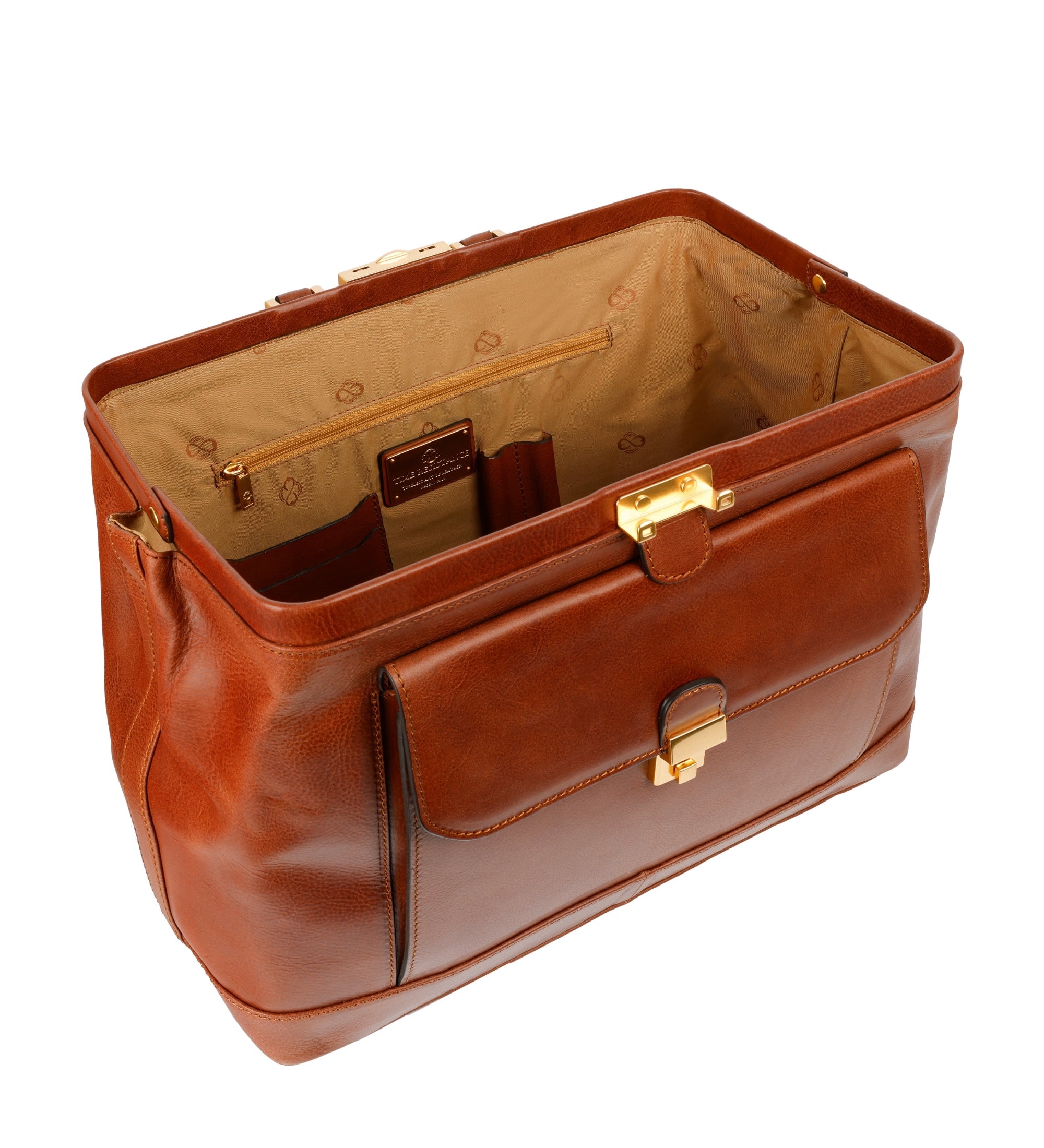 Large Italian Leather Doctor Bag for Women