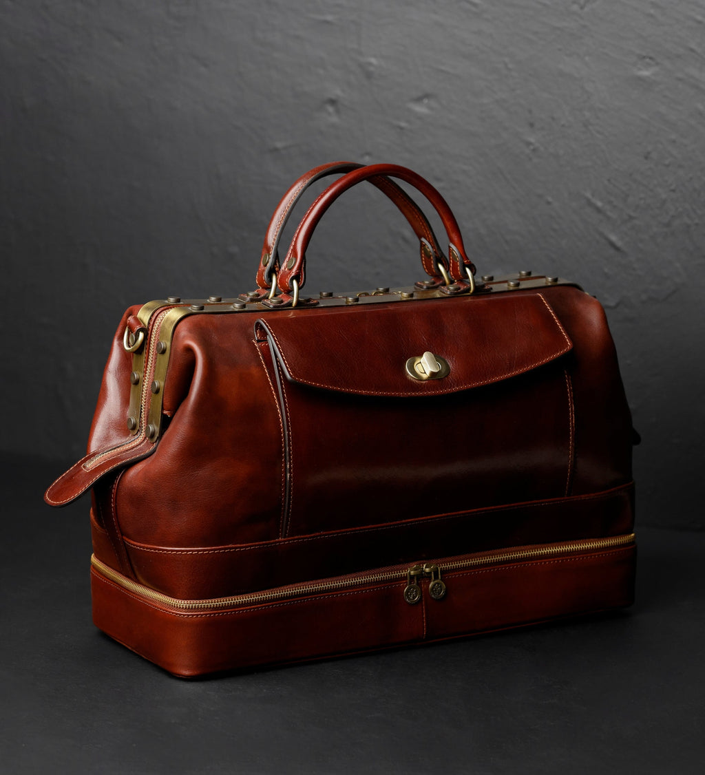 Womens Leather Doctor Bag Medical Bag Leather Handbag - Doctor Faustus