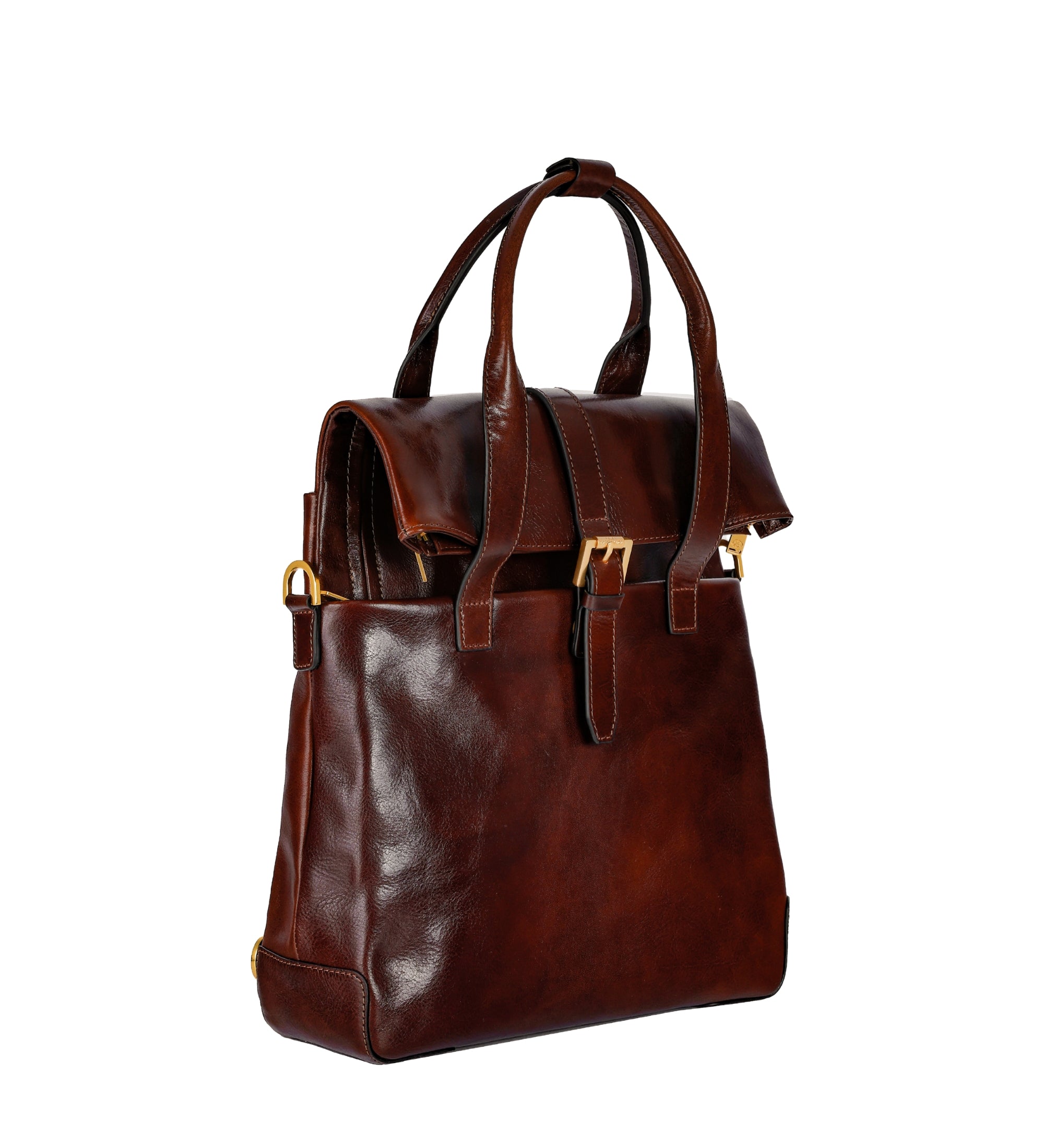 Convertible Leather Backpack Shoulder Bag