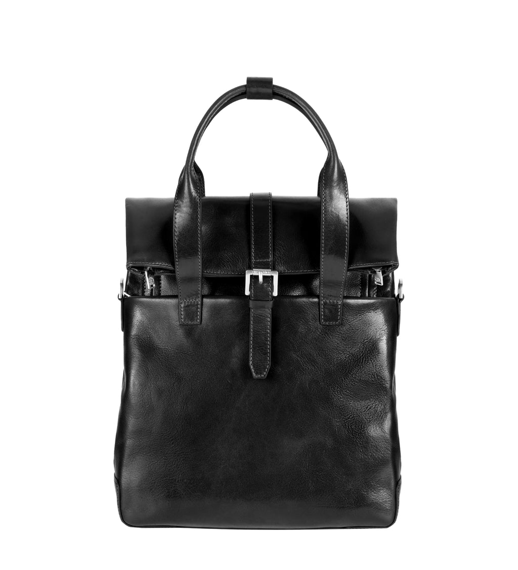 Convertible Leather Backpack Shoulder Bag