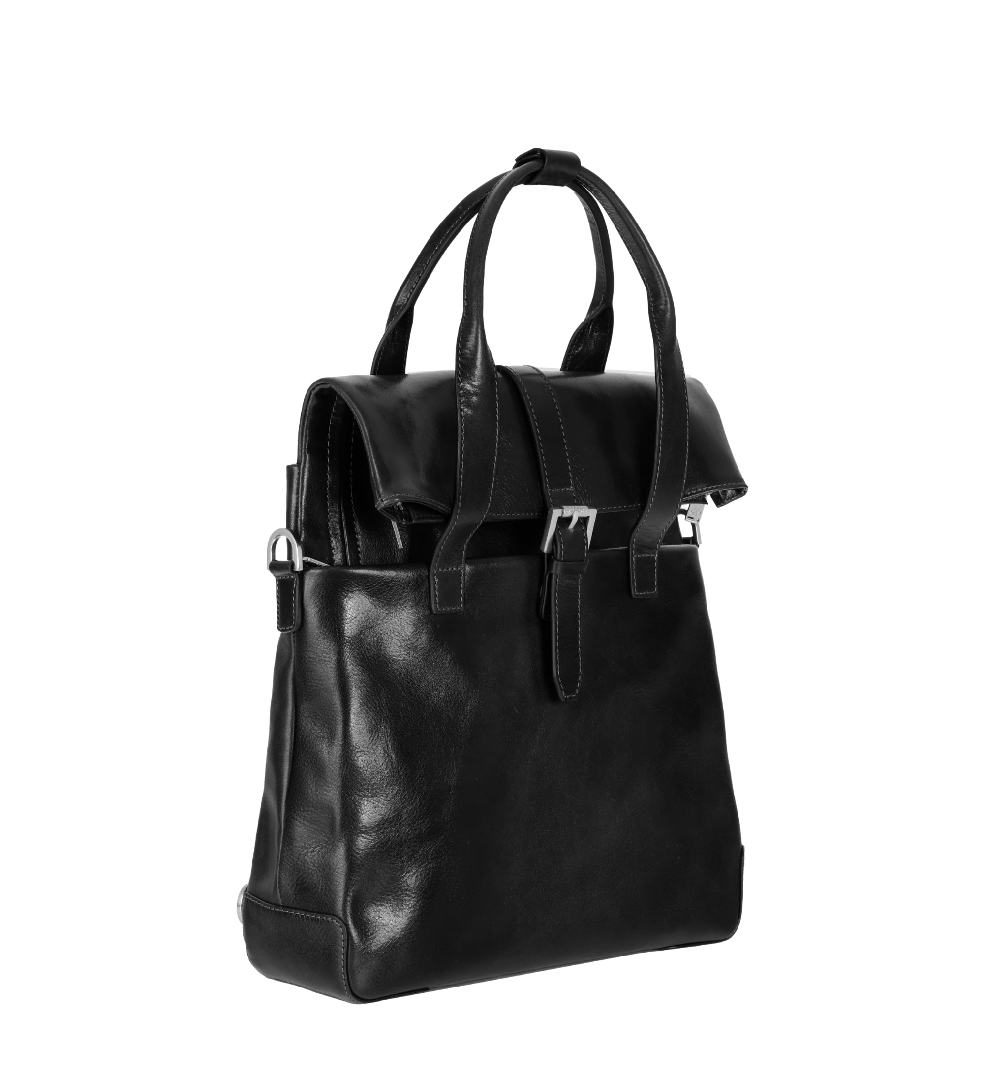 Convertible Leather Backpack Shoulder Bag