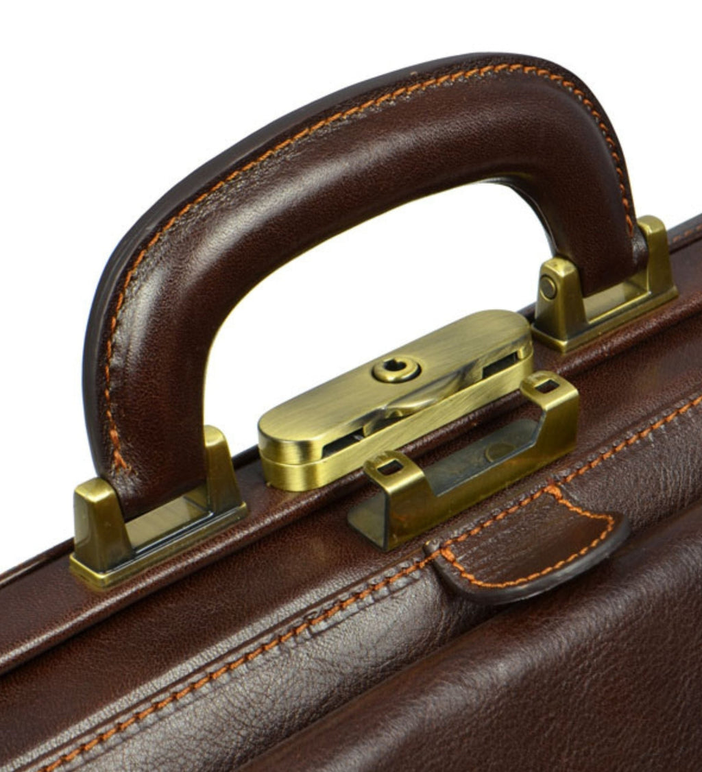Large Italian Leather Doctor Bag for Women