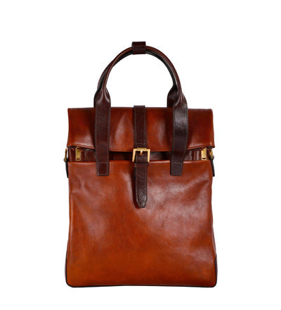 Convertible Leather Backpack Shoulder Bag