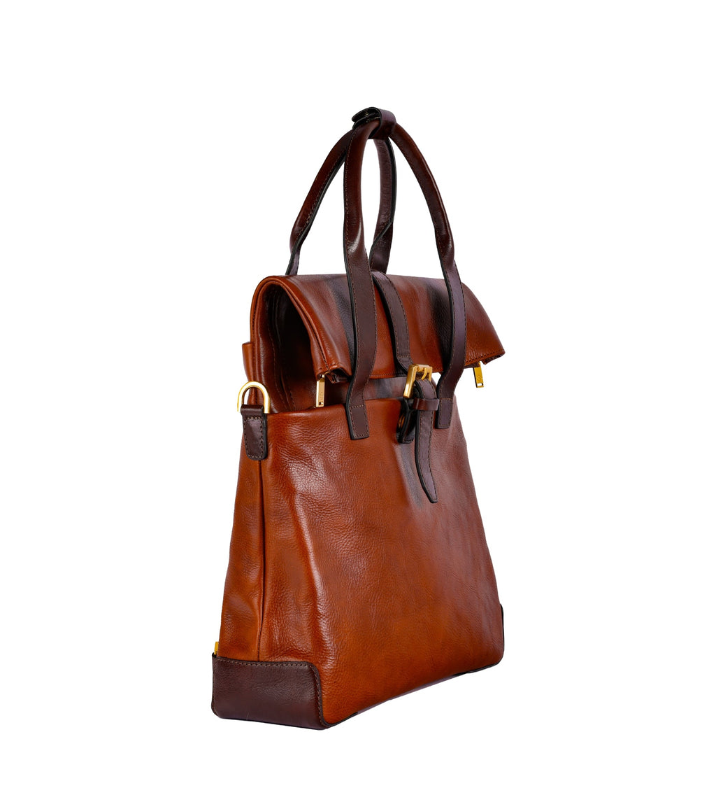 Convertible Leather Backpack Shoulder Bag