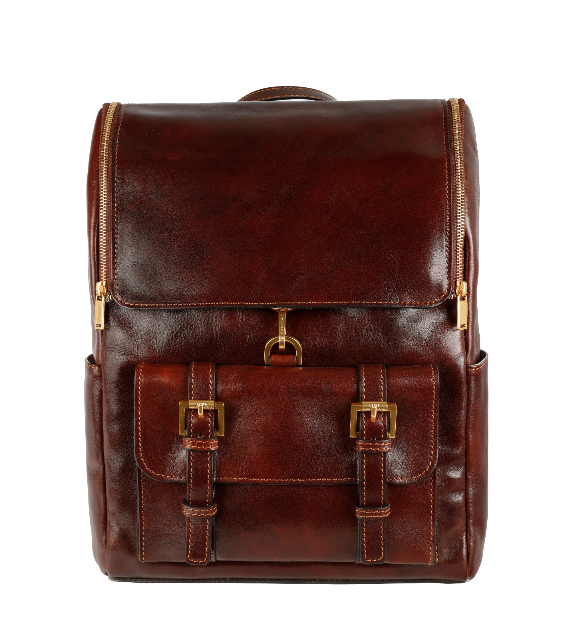 Women’s Full-Grain Leather Backpack – Tall Flap