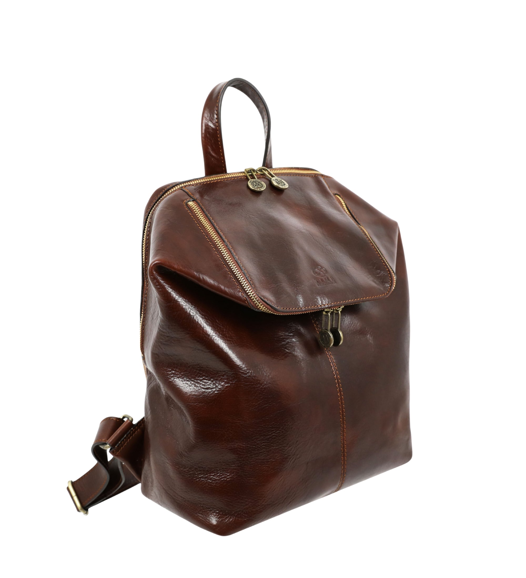 Leather Backpack for Women - A Bend in the River