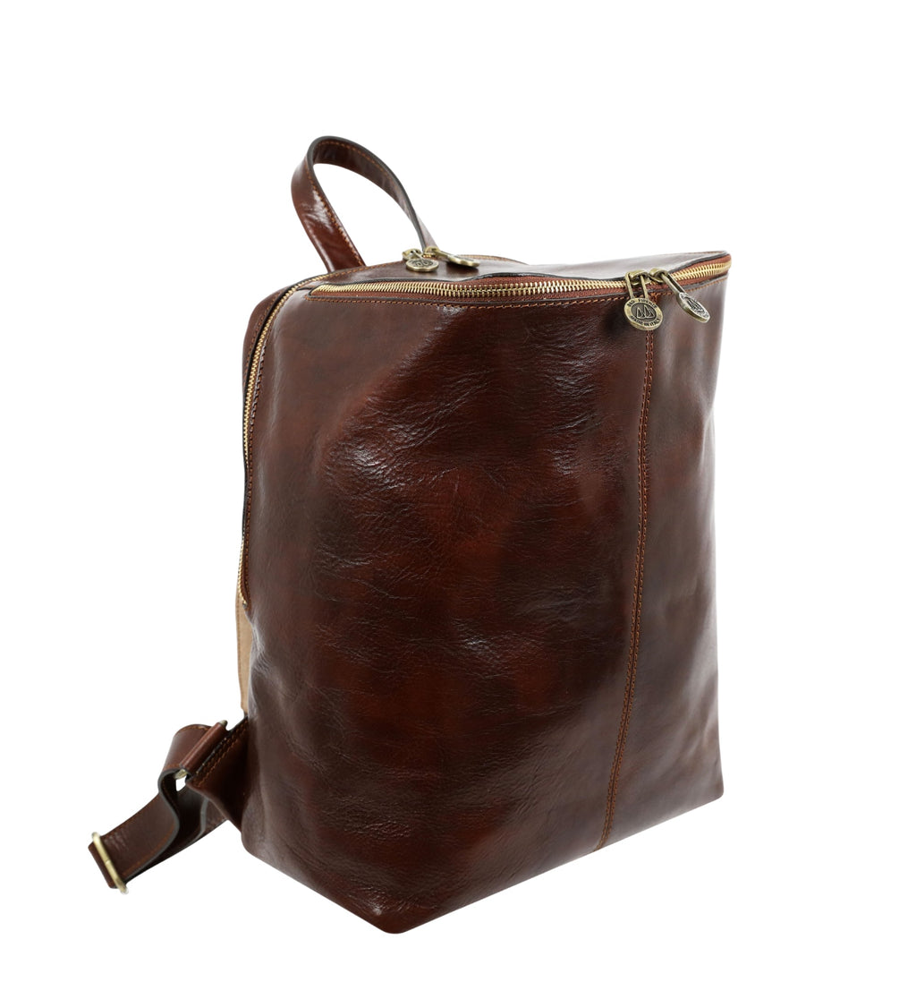 Leather Backpack for Women - A Bend in the River