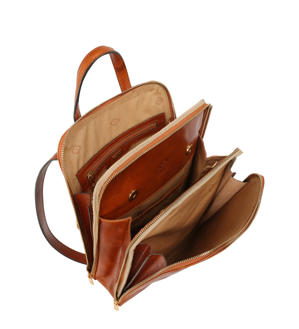 Women’s Convertible Leather Backpack Shoulder Bag