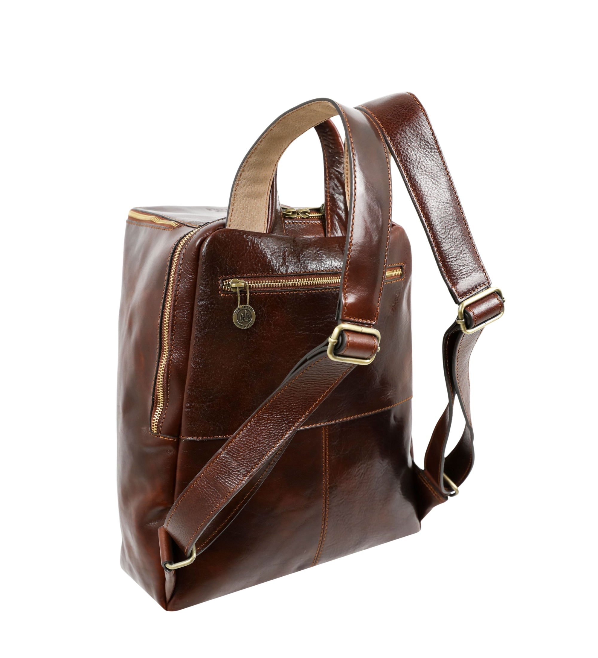 Leather Backpack for Women - A Bend in the River