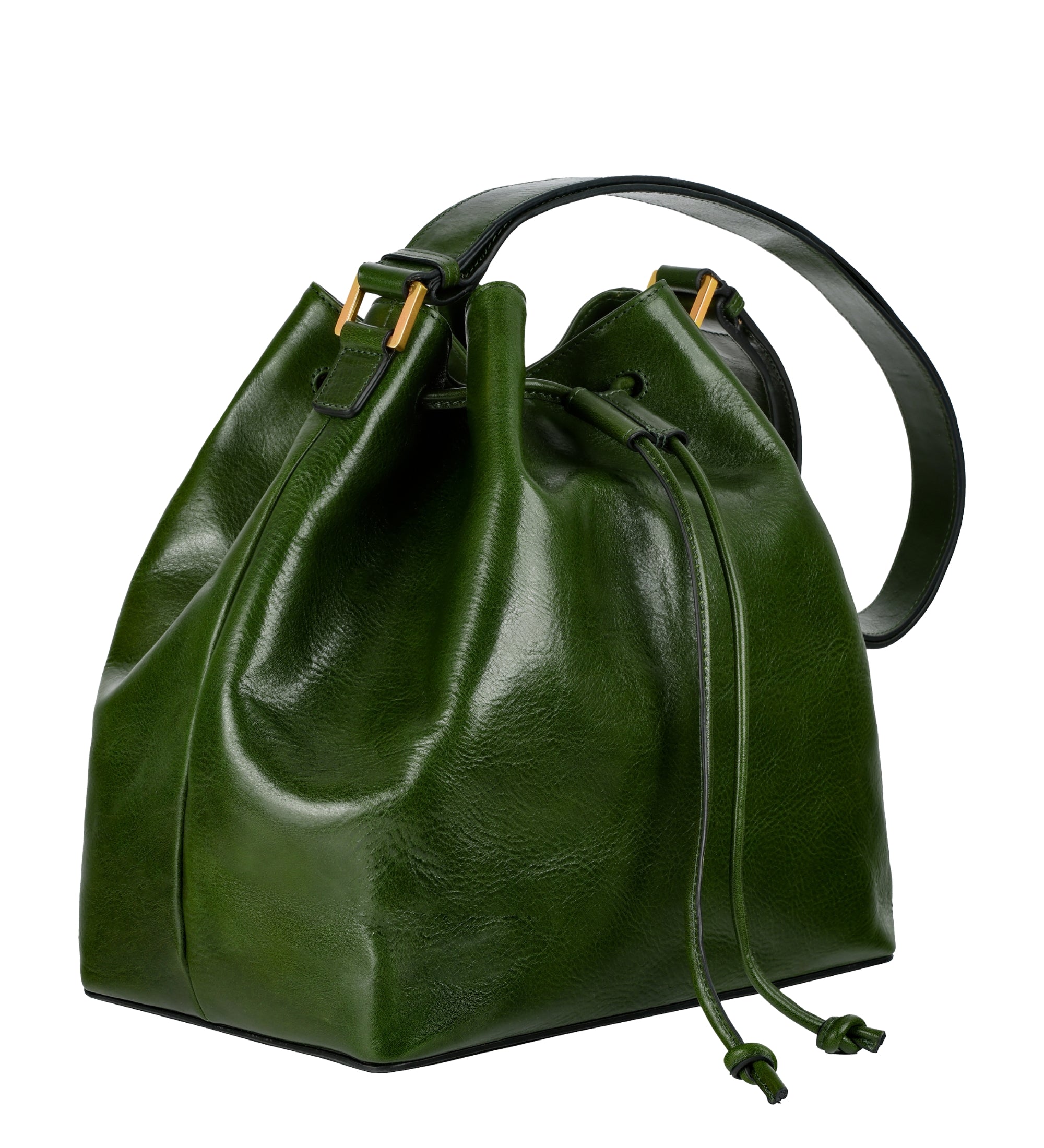 Leather Bucket Bag for Women