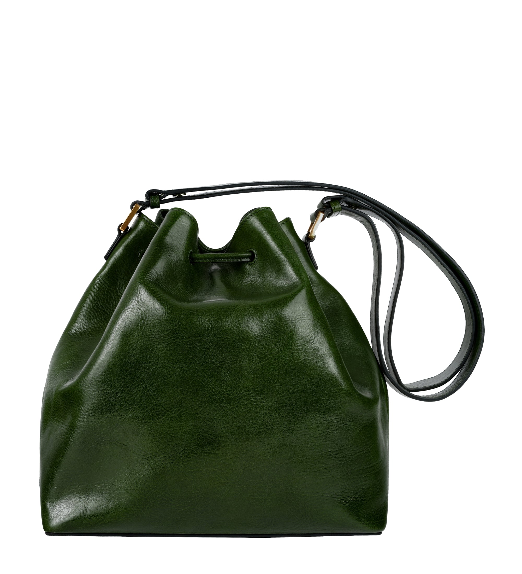 Leather Bucket Bag for Women