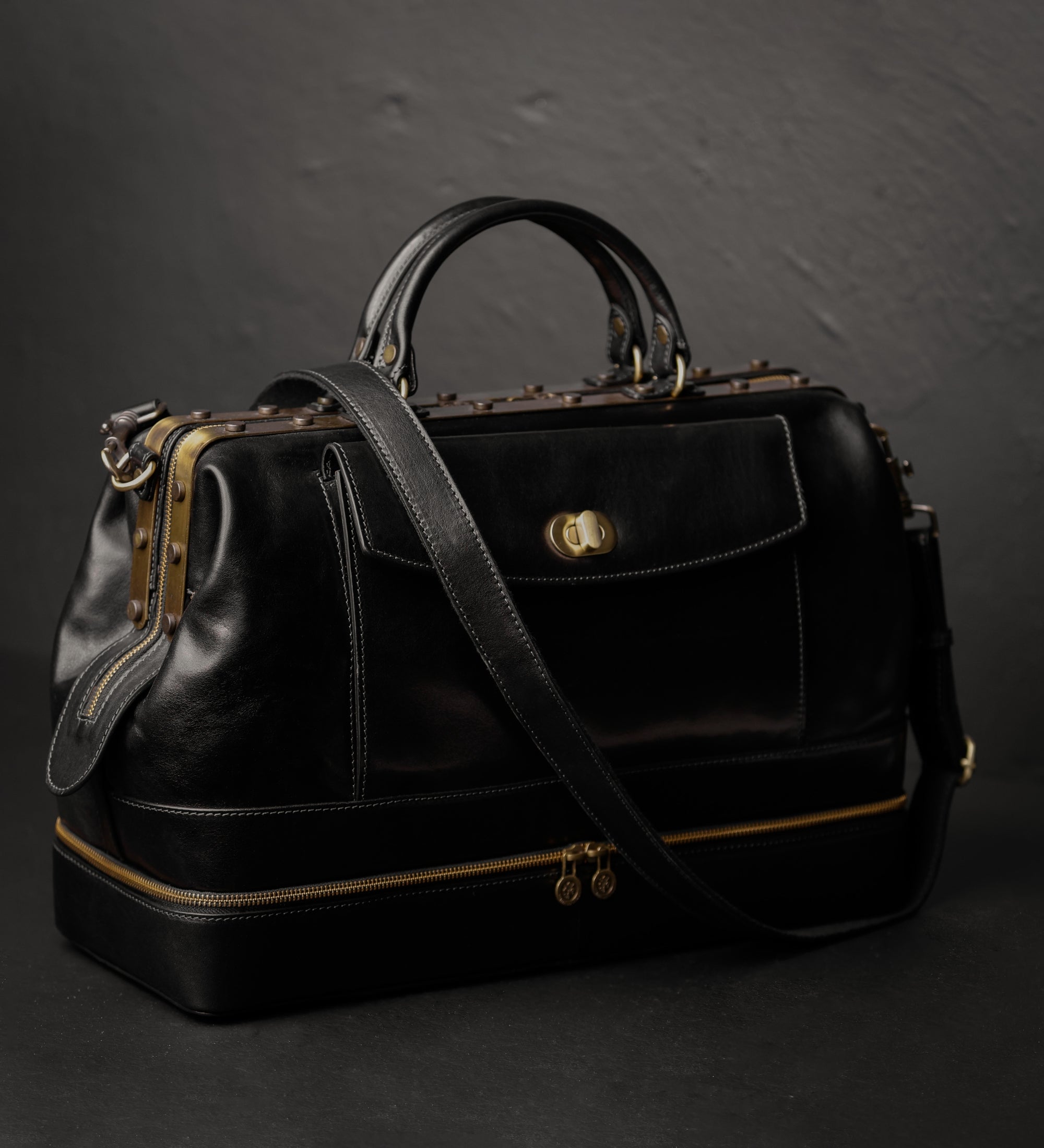 Women’s Leather Doctor Bag Medical Bag Leather Handbag - Doctor Faustus