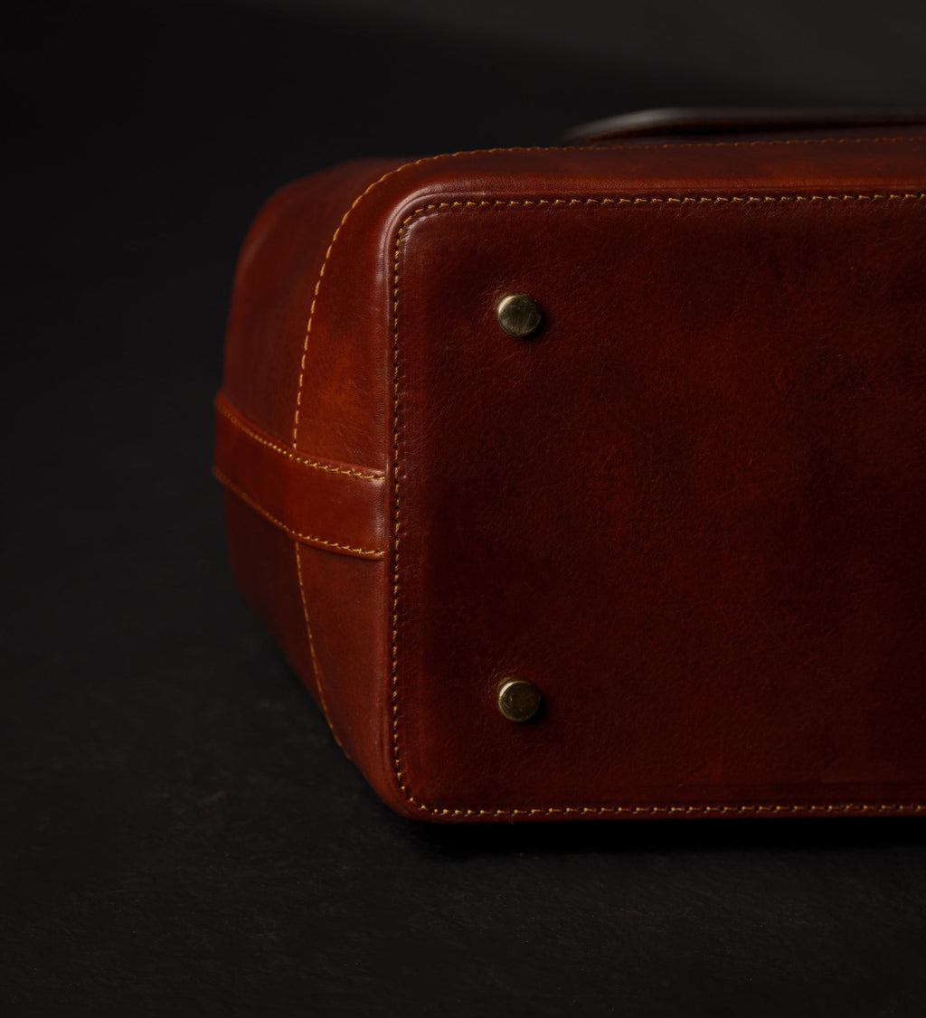 Large Italian Leather Doctor Bag for Women