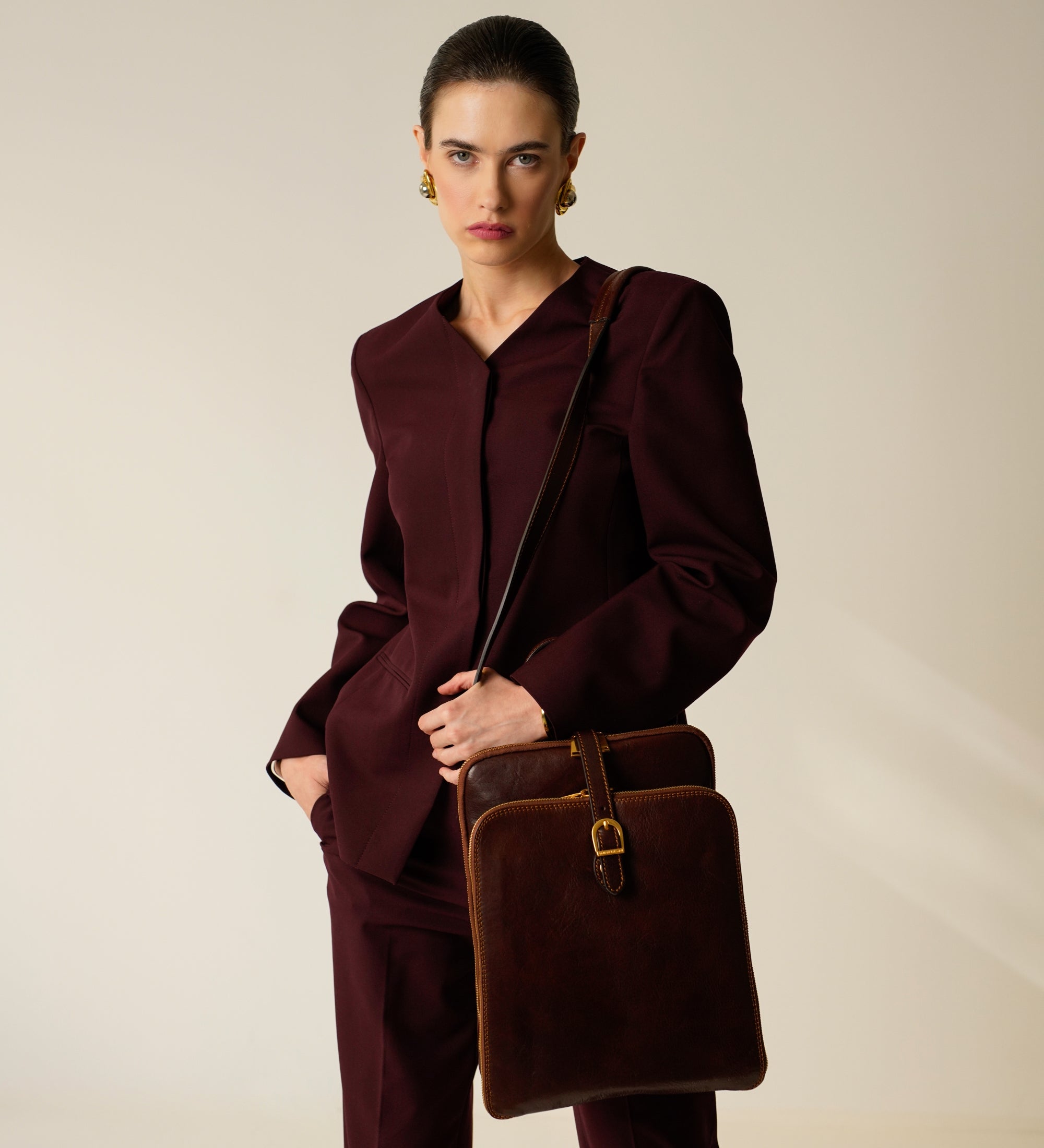 Women’s Convertible Leather Backpack Shoulder Bag