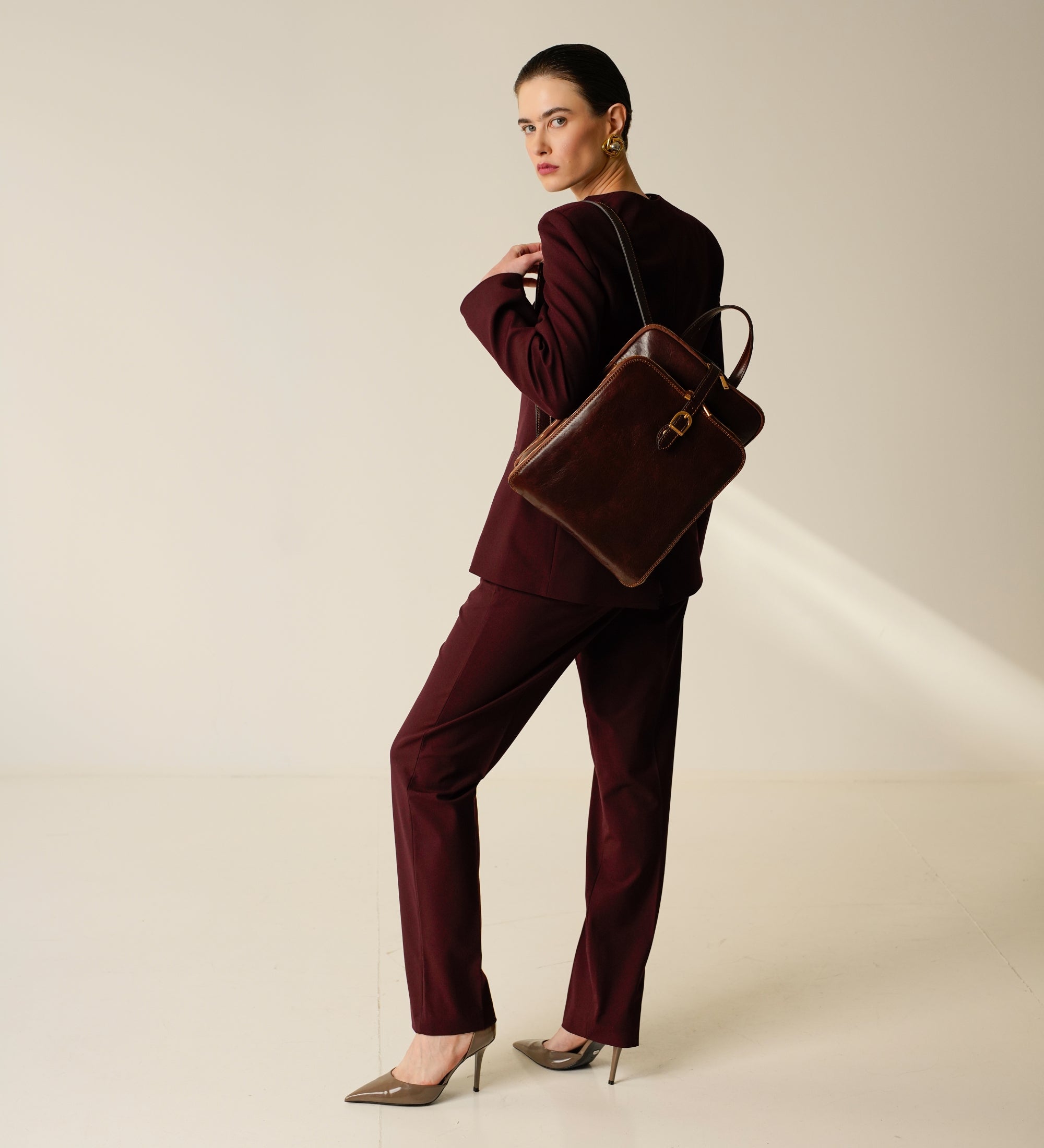 Women’s Convertible Leather Backpack Shoulder Bag