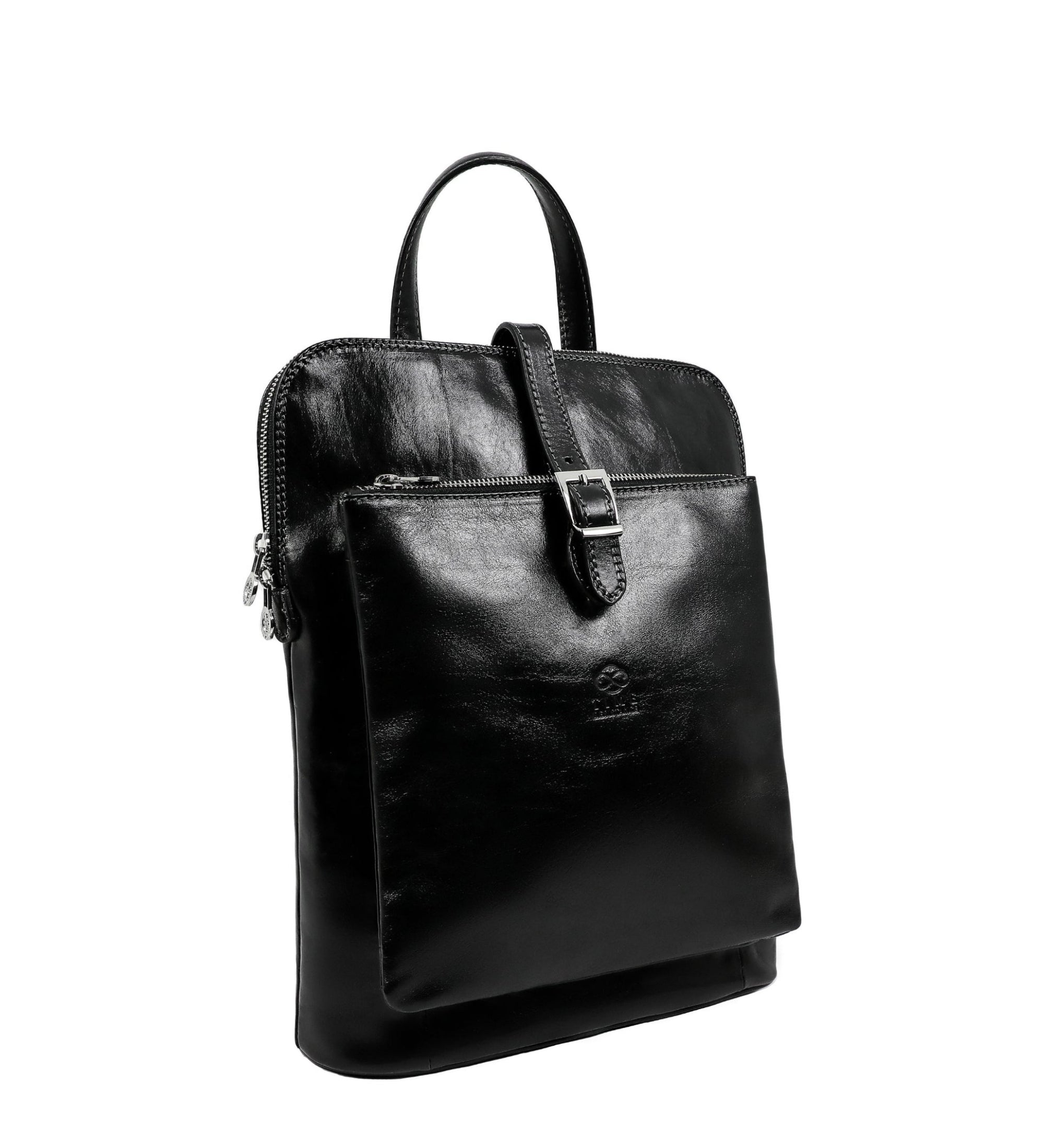 Women’s Leather Briefcase Laptop Bag (Black)
