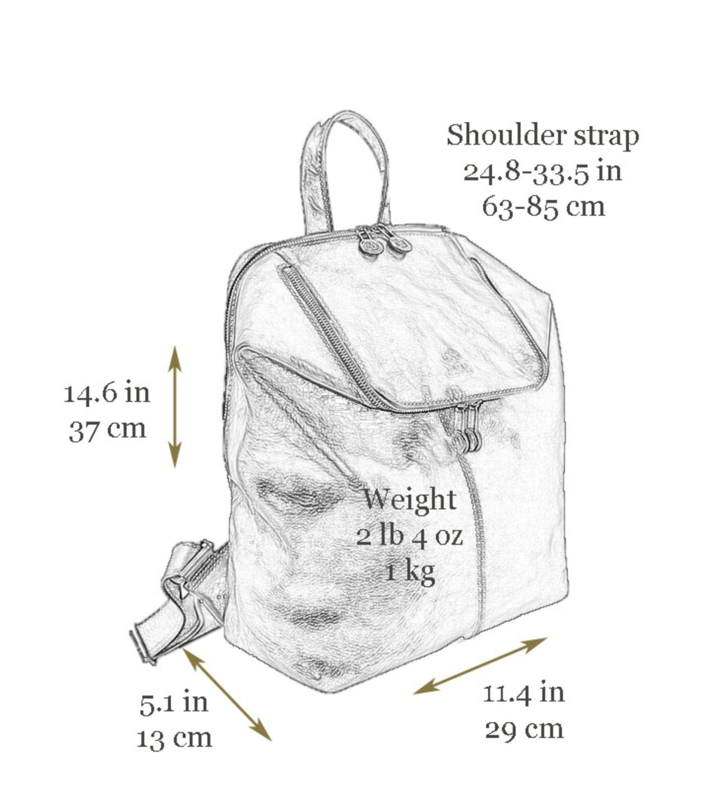 Leather Backpack for Women - A Bend in the River