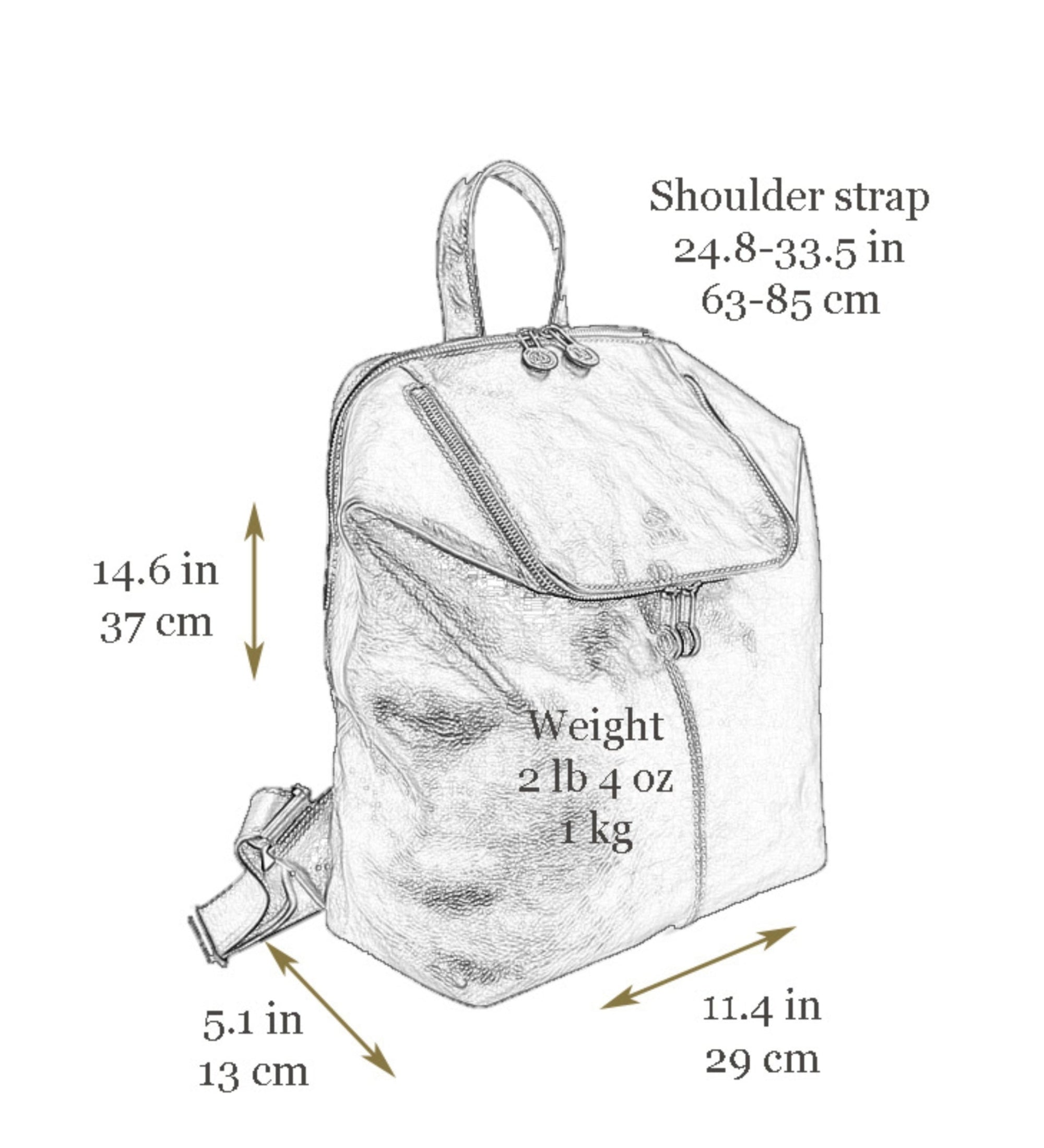 Leather Backpack for Women - A Bend in the River