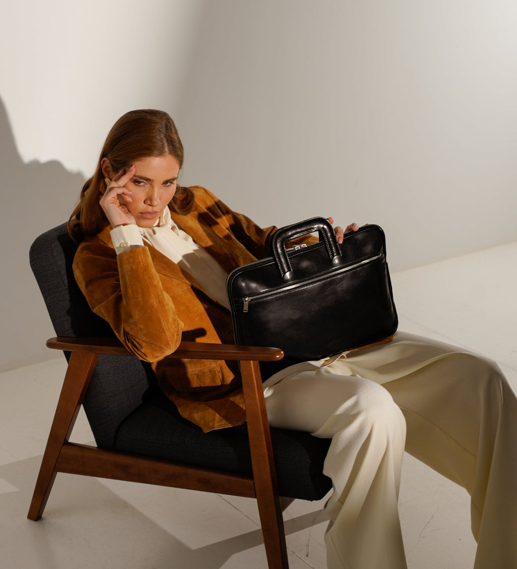 Women’s Leather Briefcase Laptop Bag