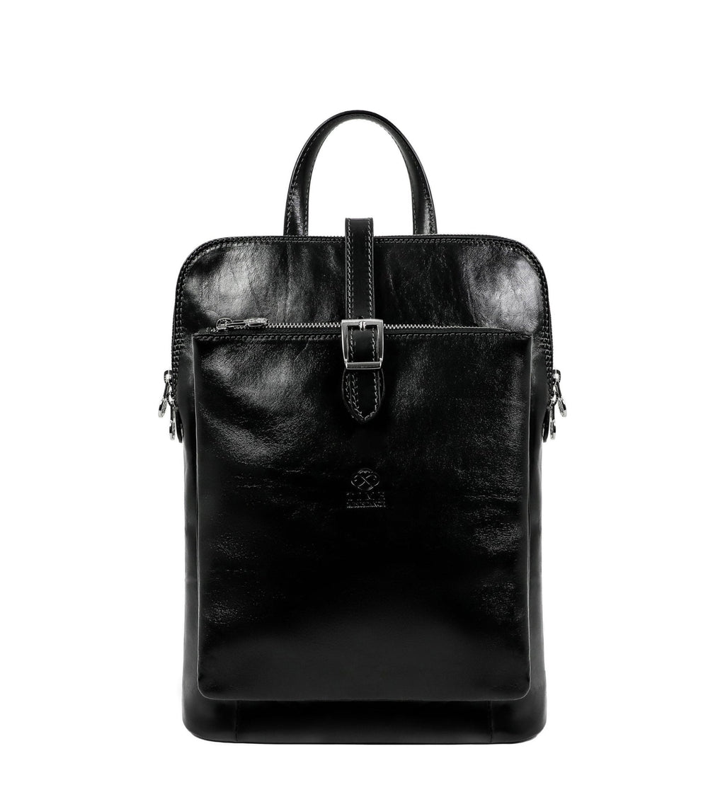 Women’s Leather Briefcase Laptop Bag (Black)