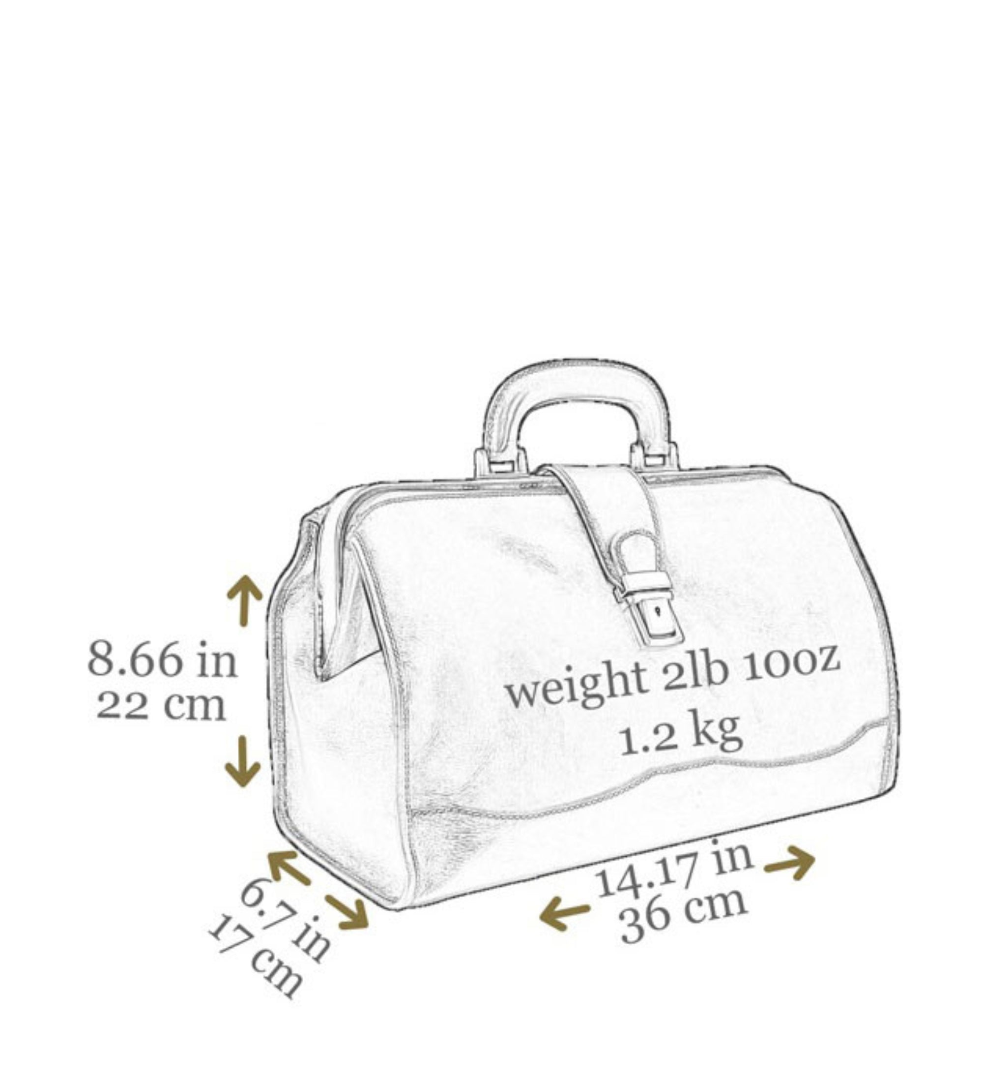 Small Leather Doctor Bag for Women